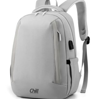 Chill Dropð§ultra-let & regntæt rygsæk, USB, Lysegrå